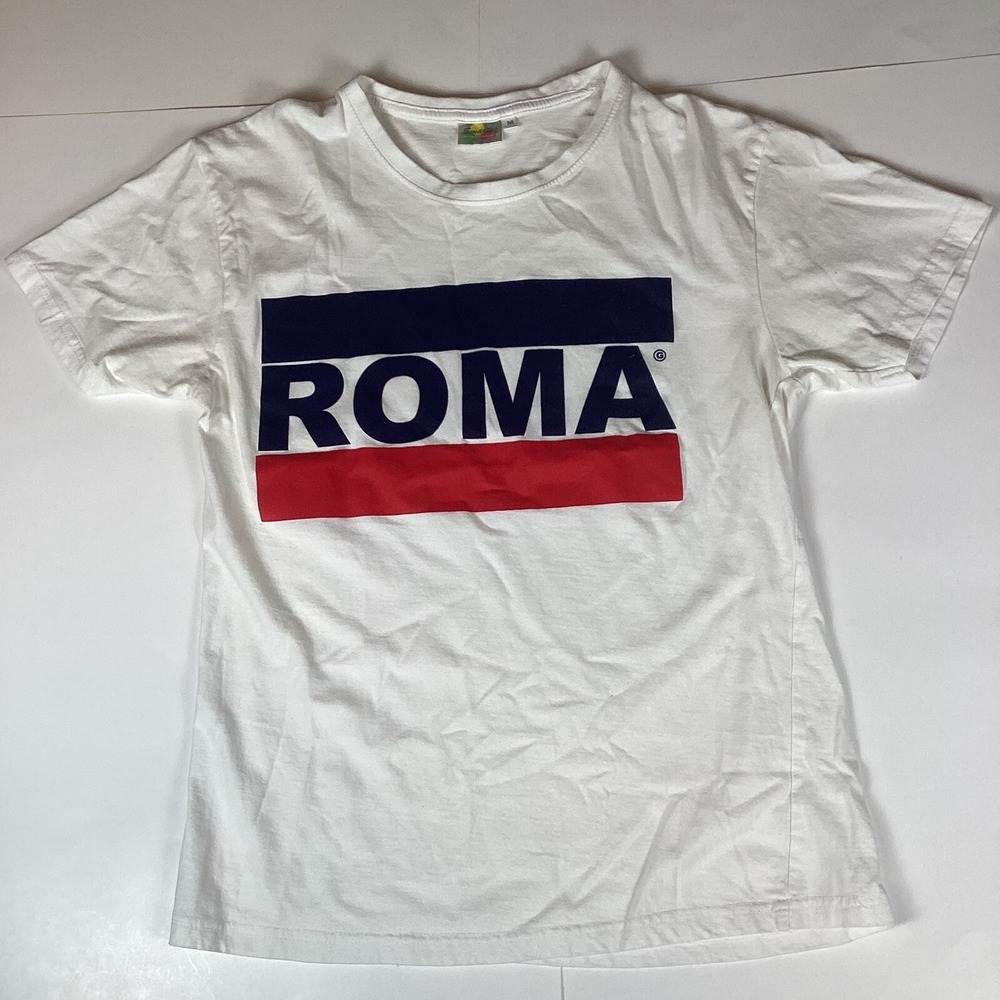 Smartee Womens T Shirt Adult Size Medium Crew Neck Roma White Top Cotton Comfy